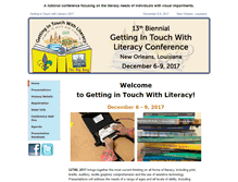 Tablet Screenshot of gettingintouchwithliteracy.org